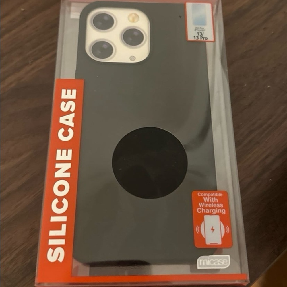 Black Silicone Case for iPhone 13 Pro